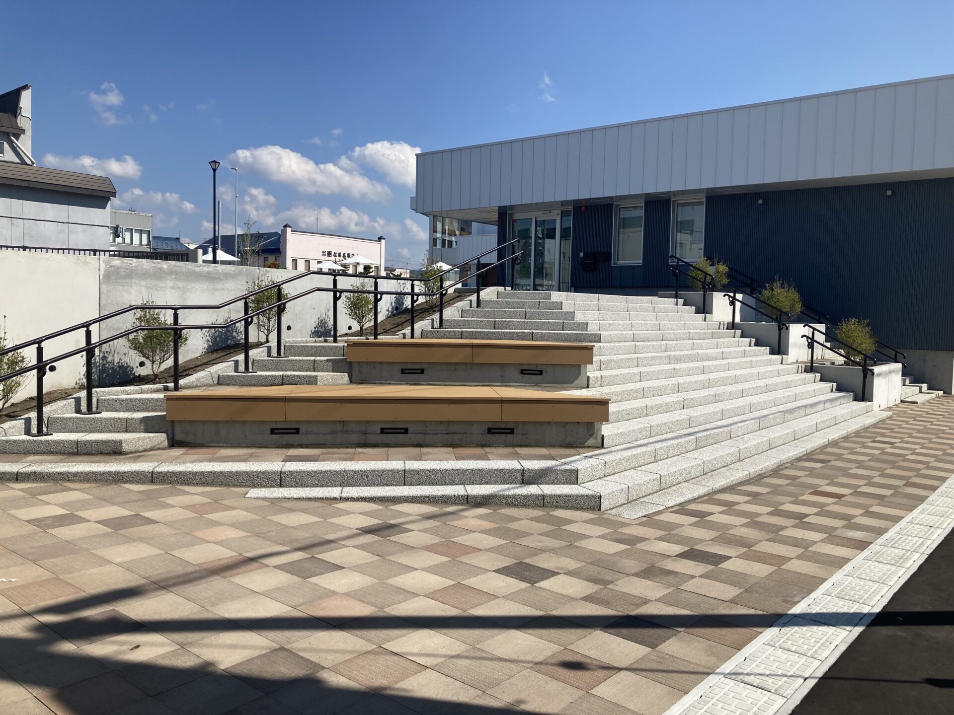 砂川市　洗出し階段ブロック・袖ブロック